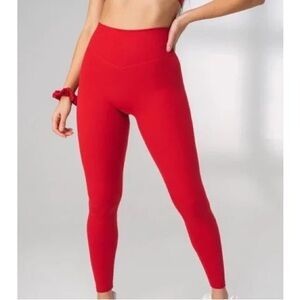 Balance Athletica Vitality Red High Rise 7/8 Leggings Medium NWT